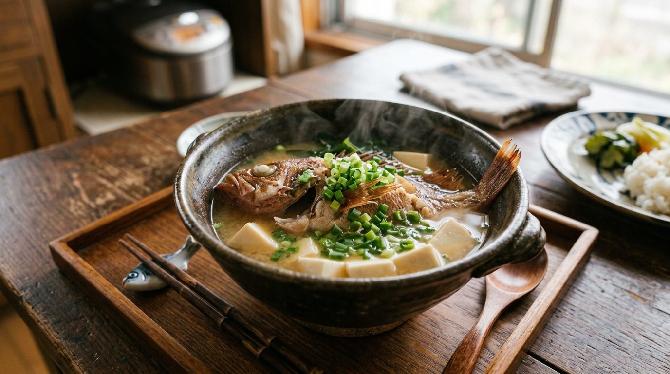 メバルの味噌汁と煮付け